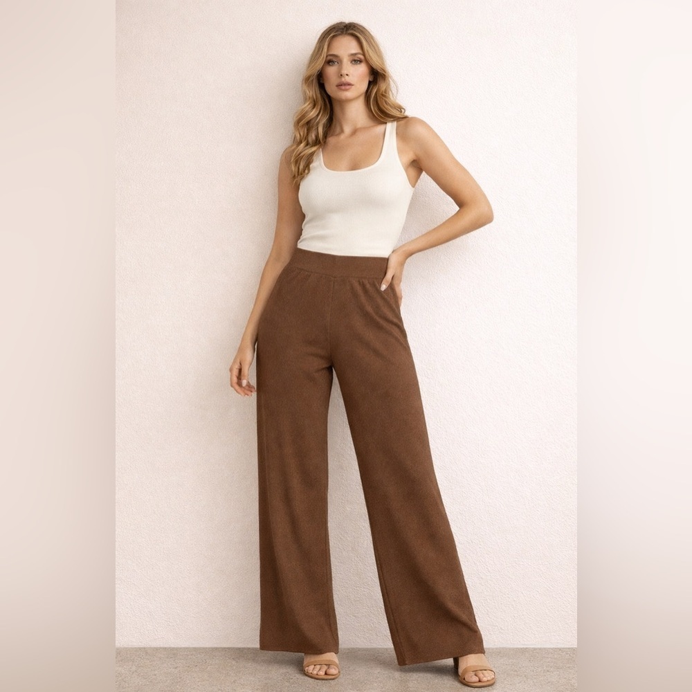 Alpha Studio Brown Knit Pants size 42